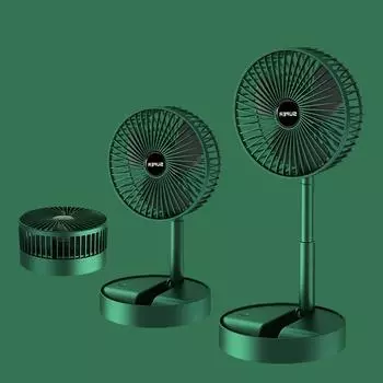 Мини-вентилятор, портативный USB-вентилятор, напольный настольный складной вентилятор, перезаряжаемый для офиса и дома зелёный