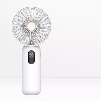 Мини-вентилятор с цифровым дисплеем, USB 1200 мАч, портативный милый маленький электрический вентилятор, портативное студенческое охлаждающее устройство, карманный уличный ручной вентилятор розовый
