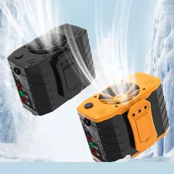 Мини-вентилятор с зажимом на талии, бесшумный персональный вентилятор для пеших прогулок, рыбалки, строительства оранжевый