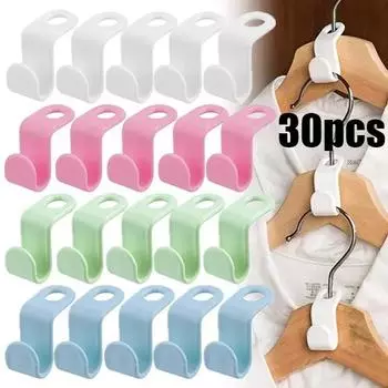 Мини-вешалка для гардероба, вешалки, экономия места в гардеробе, каскадный пластиковый органайзер для пальто, органайзер для хранения одежды дома blue-10pcs