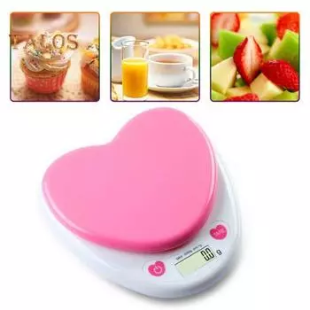 Мини-весы, минималистичные, стильные, с большим экраном, практичные рисовые зерна, цифровые кухонные весы в форме сердца для лаборатории 3kg/0.1g