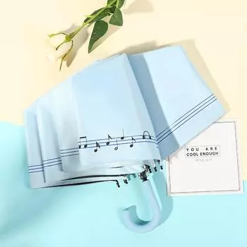 Мини-ветрозащитные зонтики, неавтоматический зонт с УФ-крючком, U-образный складной зонт с изогнутой ручкой для женщин, маленький зонтик