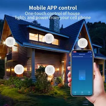 Мини Wi-Fi Smart Switch 2 Way Control Tuya 16A DIY Light Switches Alexa Yandex Alice Smart Google Home APP Voice Control 16A WIFI белый