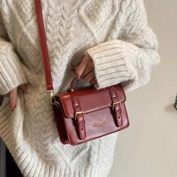 Мини-винтажная сумка через плечо в стиле ретро, сумка через плечо с клапаном, женская модная сумка и кошелек для поездок в школу