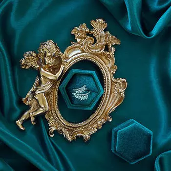 Мини-витрина для ювелирных изделий из смолы в стиле барокко, реквизит для фотографий, фон Angel