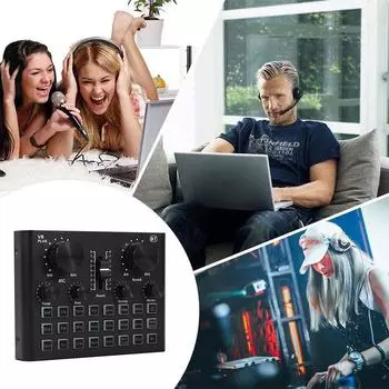 Мини-внешняя звуковая карта, поддержка подключения BT, регулировка громкости, Plug and Play, высокая производительность чёрный