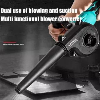 Мини-воздуходувка угловая шлифовальная машина изменена на воздуходувку компактную для надувания, выдувания листьев, пыли, чистки автомобиля принадлежности для выдувания