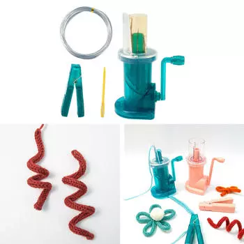 Мини-вязальная машина своими руками для свитеров со спиральной петлей розовый