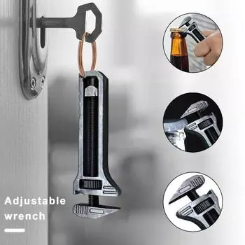 Mini Wrench Shape Can Opener Adjustable Pocket Multitool Keychain Bottle Opener Outdoor Bottle Opener Keychain
