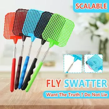 Мини-выдвижная мухобойка из нержавеющей стали Прочная выдвижная мухобойка синий