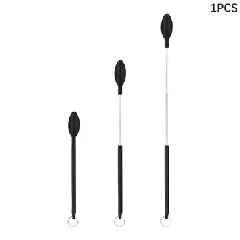 Мини-выдвижной силиконовый скребок-лопатка для косметической жидкой основы, ложка для крема для лица, инструменты для ухода за кожей лица красный