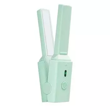 Мини-выпрямитель для волос и щипцы для завивки волос Trave Portable USB Fast Heat Flat Iron Hair Pin Styling зелёный
