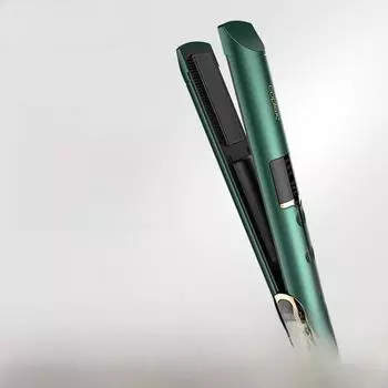 Мини-выпрямитель и щипцы для завивки волос двойного назначения: Керамические заколки для волос с регулируемой температурой для выпрямления и придания объема TA-1809 зелёный