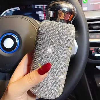 Мини-высокая красота женская термос кружка онлайн знаменитости ручной работы с инкрустацией бриллиантами автомобильная чашка для воды 304 карманная чашка из нержавеющей стали бутылка для воды 260ml красный