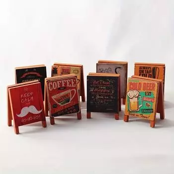 Мини-вывеска для кофейни с молоком и чаем Мини-деревянная вывеска Мини-симуляционная вывеска