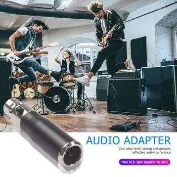 Mini XLR 3 4 Pin Female конвертер адаптер Mini Connector Audio Adapter Universal