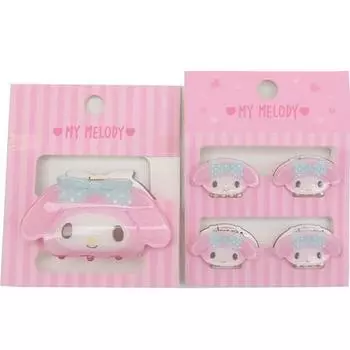 Мини-заколка для волос My Melody 4P + набор заколок для волос, популярный персонаж в Корее