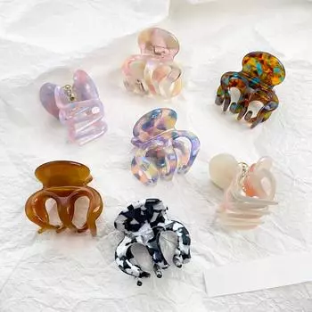 Мини-заколка-краб из ацетата и акрила Kawaii, милая заколка для волос для девочек, милые шпильки, головные уборы 2,5 см, детские аксессуары