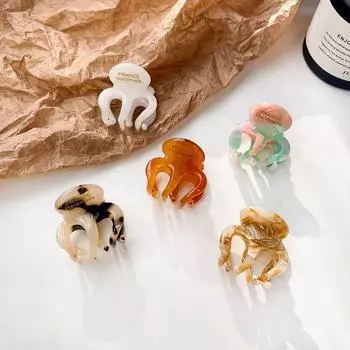 Мини-заколка-краб из ацетата и акрила Kawaii, милая заколка для волос для девочек, милые шпильки, головные уборы 2,5 см, детские аксессуары