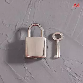 Мини-замки с замком для ключей с ключом для шкатулки для хранения ювелирных изделий серебряный