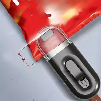 Мини-запайщик и резак 2 в 1 - портативная машина для горячего вакуумирования для свежих закусок, печенья и хранения продуктов - работает от аккумулятора чёрный