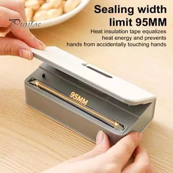 Мини-запайщик и резак с LED-дисплеем, USB-запайщик для пакетов с чипсами, портативный запайщик пластиковых пакетов, аккумулятор 1600 мАч белый