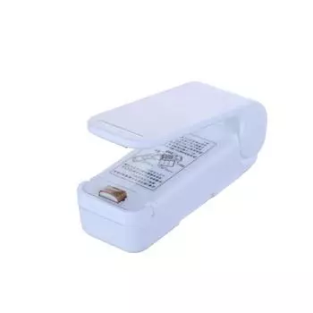 Мини-запайщик пакетов, кухонный инструмент для консервации пищевых продуктов, портативный ручной запечатщик пакетов, машина для вакуумной запайки 1 pc белый