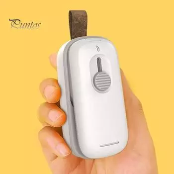 Мини-запайщик пакетов с резаком, двухфункциональная портативная ручная запайщик для закусок, конфет, пластиковых пакетов темно-зеленого