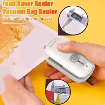 Мини-запайщик пакетов с резаком, двухфункциональная портативная ручная запайщик для закусок, конфет, пластиковых пакетов