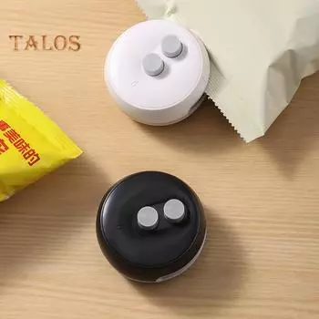 Мини-запайщик пакетов с резаком, перезаряжаемая машина для запечатывания закусок, портативный вакуумный запайщик для пищевых продуктов с термосваркой для пластиковых пакетов, пакетов для закусок белый