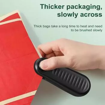 Мини-запайщик пакетов с резаком, перезаряжаемая термосварочная машина 1200 мАч, портативный запайщик для закусок и хранения продуктов белый