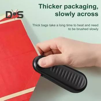 Мини-запайщик пакетов с резаком, перезаряжаемая термосварочная машина 1200 мАч, портативный запайщик для закусок и хранения продуктов белый