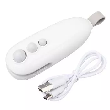 Мини-запайщик пакетов с резаком, перезаряжаемый нагревательный запайщик, аккумулятор 400 мАч, портативная машина для повторной запайки белый