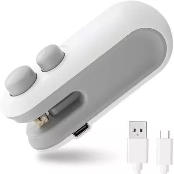 Мини-запайщик пакетов, термозапайщик пакетов с резаком для чипсов, закусок, перезаряжаемый ручной запайщик пакетов, автоматическая вакуумная запайщикная машина 1-pack