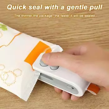 Мини-запайщик пакетов USB перезаряжаемый резак для пакетов 2 в 1 Портативная перезаряжаемая вакуумная машина для запечатывания пакетов для пищевых продуктов Закуски Чипсы Хранение свежих продуктов темно-синий