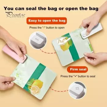 Мини-запайщик, запечатывающая машина, USB-перезаряжаемый инструмент для термосварки, портативный запайщик и резак для пластиковых пакетов, пакеты с закусками, сохраняют свежесть еды, кухня серый