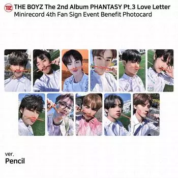 Мини-запись The Boyz Phantasy Pt.3 Love Letter, 4-я благотворительная фотокарточка с фан-знаком Jacob