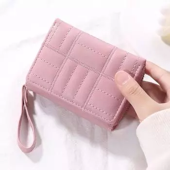 Мини-засов, однотонный держатель для нескольких карт, короткие кошельки для монет, женский кошелек, простой кошелек для денег с идентификатором, кредитной картой, кожаный женский кошелек