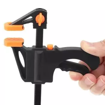 Мини-зажим для металлического крепления, деревообработки, многофункциональный ручной регулируемый храповой механизм, быстросъемный F-образный зажим, инструмент для самостоятельной сборки 4inches 1PCS