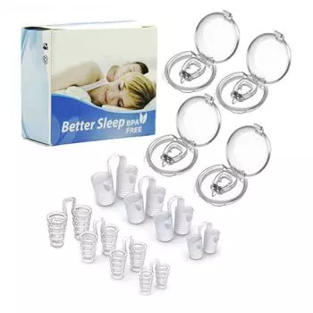 Набор зажимов для носа, силиконовый магнитный зажим против храпа, средства от храпа для ночного сна