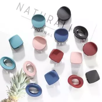 Мини-зажим для волос на свадьбу, выпускной, маленький круглый квадратный геометрический акриловый зажим для девочек