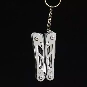 Мини-зажим для зачистки кабеля, складной кусачки, многофункциональный многофункциональный инструмент, плоскогубцы, многоцелевой карман для ремонта на открытом воздухе серебряный