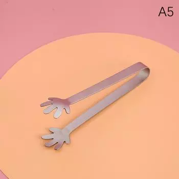 Мини-зажимы для еды из нержавеющей стали для кубиков сахара, пинцеты для кубиков льда, симпатичные зажимы для выпечки, кондитерских изделий, украшения тортов, конфет, десертов A5