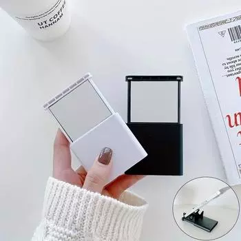 Мини-зеркало 2 в 1, зеркальная подставка, зеркало, студенческое зеркало, косметическое зеркало белый