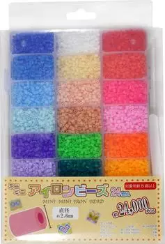 Мини-железные бусины So Yu с пластиной и дизайном, 24 цвета, примерно 1000 бусин каждого цвета и набор, AB-3000-01 [Товар]