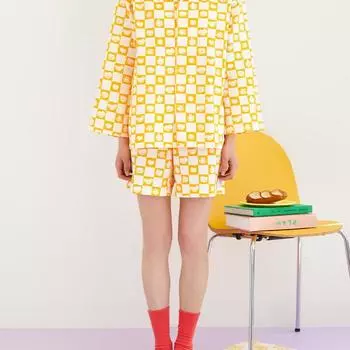 Мини-желтый тканый пижамный комплект Line Friends BT21 Mini Mini