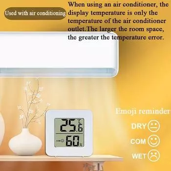 Мини ЖК-гигрометр термометр для дома новый цифровой измеритель температуры и влажности цифровой дисплей настенный датчик белый