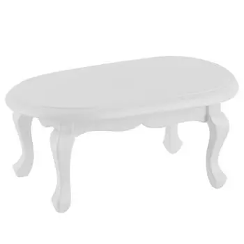 Мини журнальный столик 1:12 миниатюрных кукольных столиков, мебель, модель, украшения, аксессуары, белый