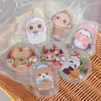 Мини-зимняя грелка для рук, мгновенный согревающий комплект, многоразовая грелка для рук с милым мультяшным рисунком, теплая и быстро нагревающаяся, подарок A