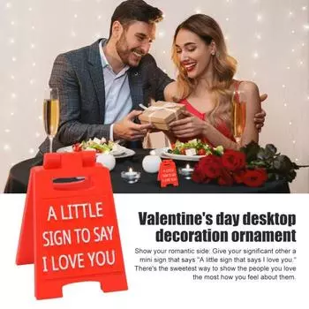 Мини-знак «Я люблю тебя», украшение для рабочего стола на День святого Валентина, рождественский подарок, выдвижная мини-знак, чтобы выразить любовь к девушке, жене, невесте красный